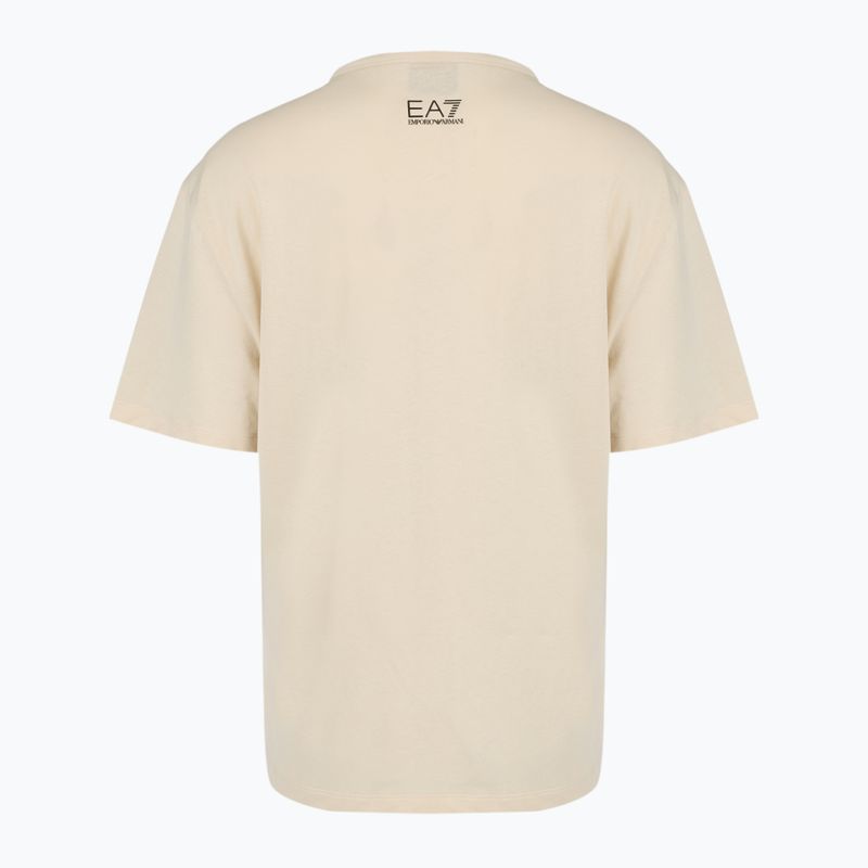 Maglietta donna EA7 Emporio Armani Train Visibility latte di mandorla 2