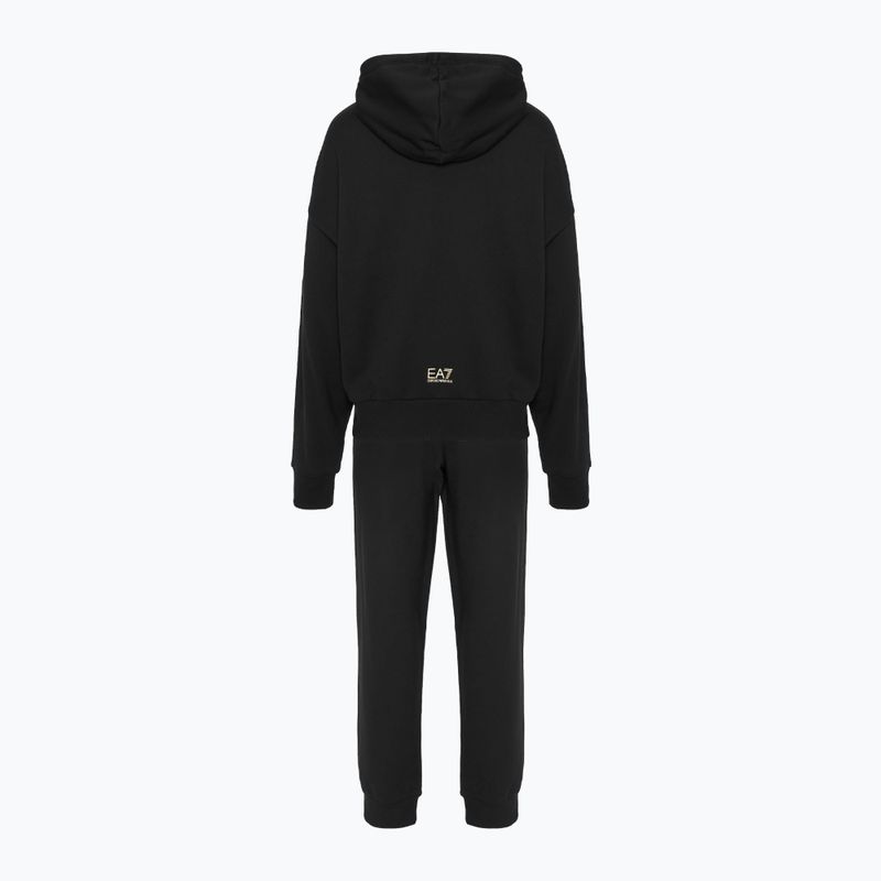 Tuta donna EA7 Emporio Armani Train Visibility HO CH FZ nero/oro 2