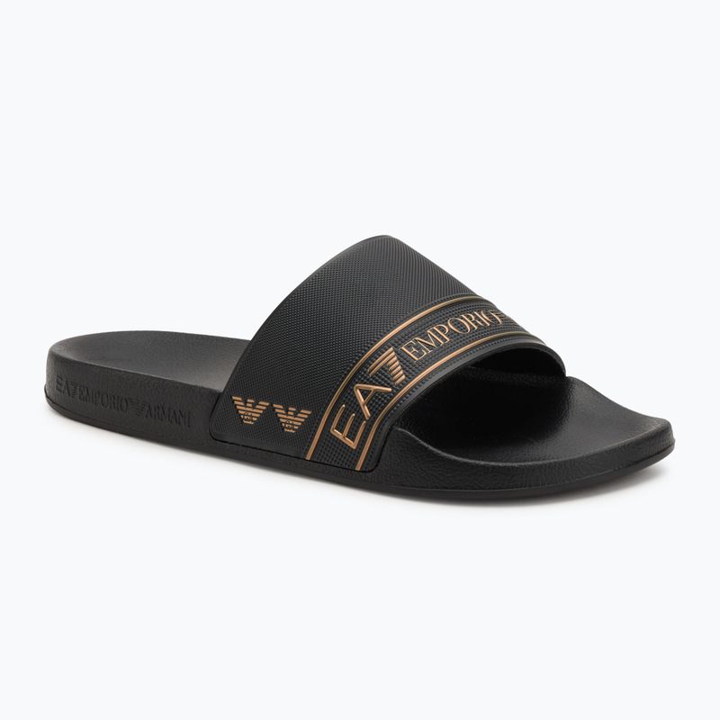 EA7 Emporio ArmaniAcqua Sport Tape infradito nero pieno / oro