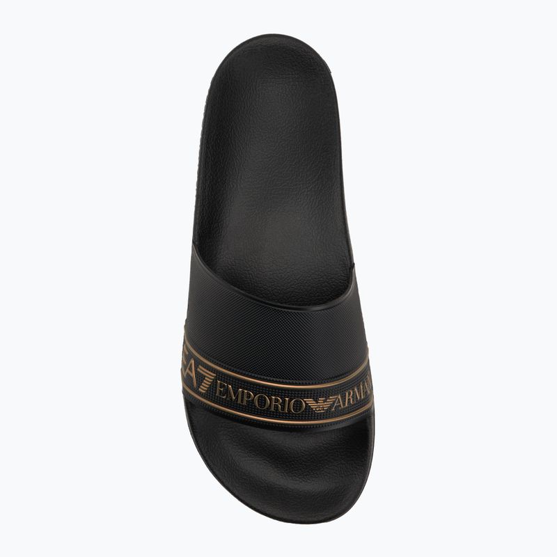 EA7 Emporio ArmaniAcqua Sport Tape infradito nero pieno / oro 5