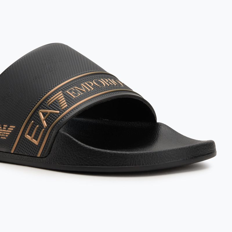 EA7 Emporio ArmaniAcqua Sport Tape infradito nero pieno / oro 7