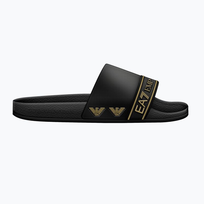 EA7 Emporio ArmaniAcqua Sport Tape infradito nero pieno / oro 8