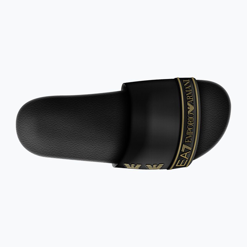 EA7 Emporio ArmaniAcqua Sport Tape infradito nero pieno / oro 9