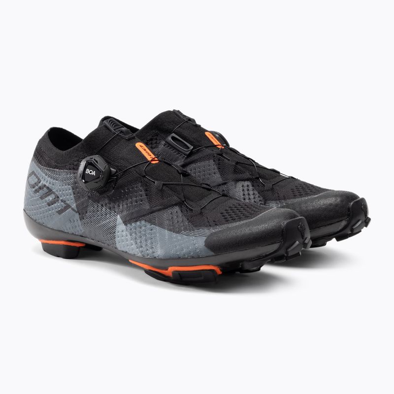 Scarpe da ciclismo MTB da uomo DMT KM1 nero/grigio 5