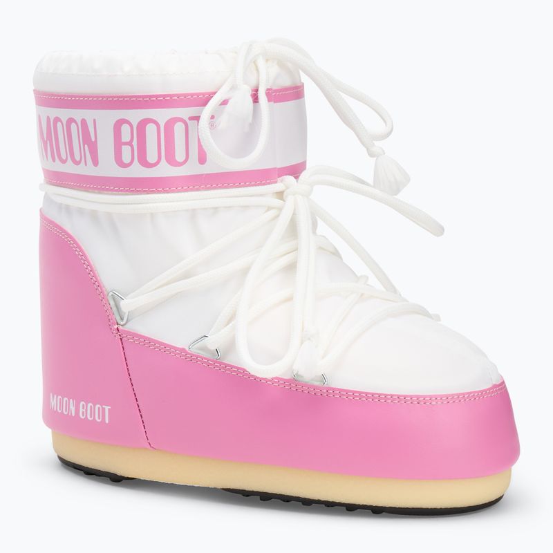 Donna Moon Boot Icon Low Nylon rosa/bianco stivali da neve