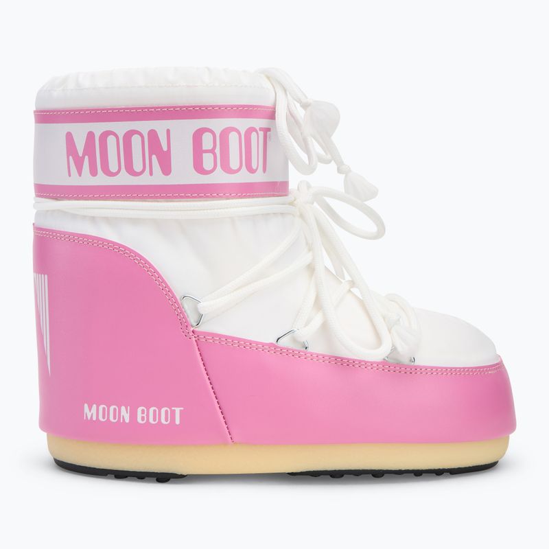 Donna Moon Boot Icon Low Nylon rosa/bianco stivali da neve 2