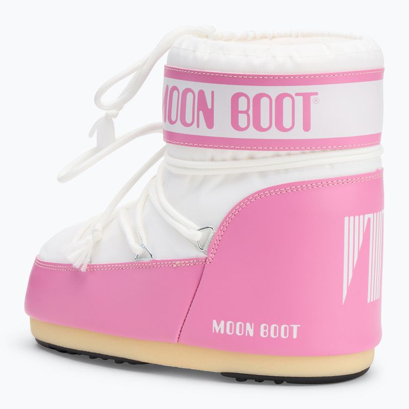 Donna Moon Boot Icon Low Nylon rosa/bianco stivali da neve 3