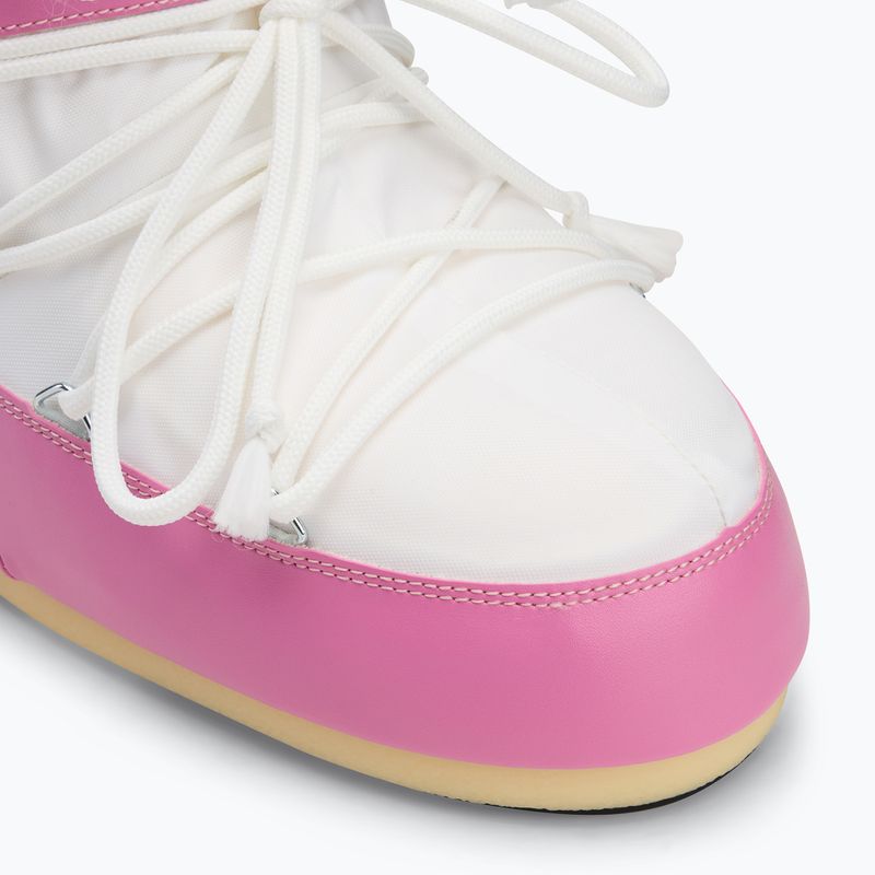 Donna Moon Boot Icon Low Nylon rosa/bianco stivali da neve 7