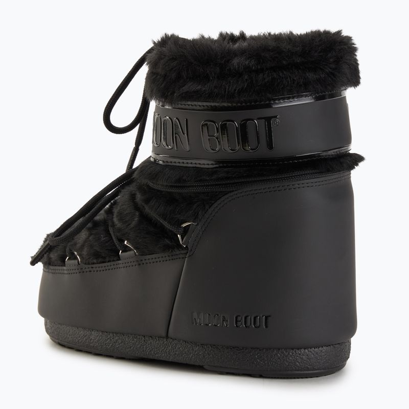 Donna Moon Boot Icon Stivali da neve bassi in pelliccia sintetica nero 3