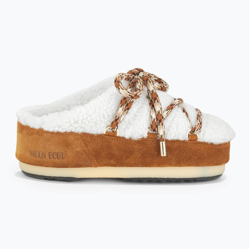 Moon Boot Mule Stivali in shearling whisky/bianco sporco 8
