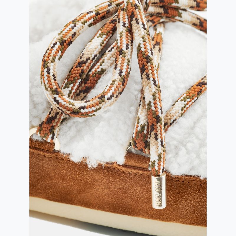 Moon Boot Mule Stivali in shearling whisky/bianco sporco 11