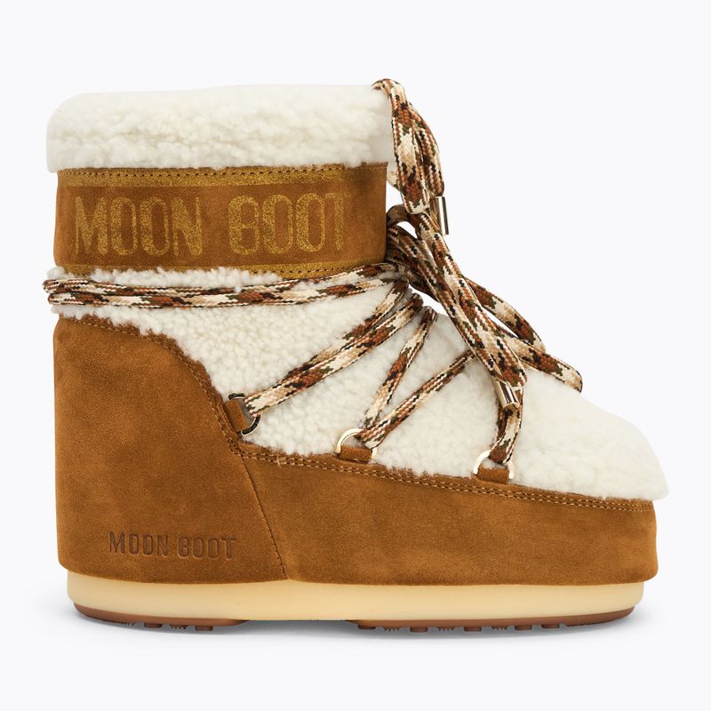 Moon Boot Icon Low Shearling da donna, stivali da neve whisky/bianco sporco 2
