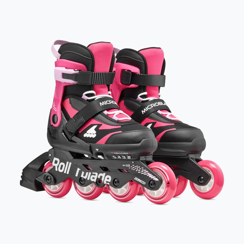 Pattini per bambini con protezioni Rollerblade Microblade Combo Jr black/pink 6
