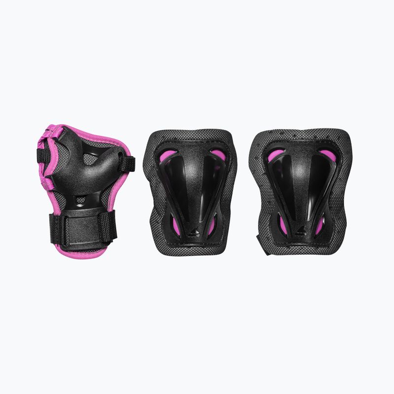 Pattini per bambini con protezioni Rollerblade Microblade Combo Jr black/pink 7