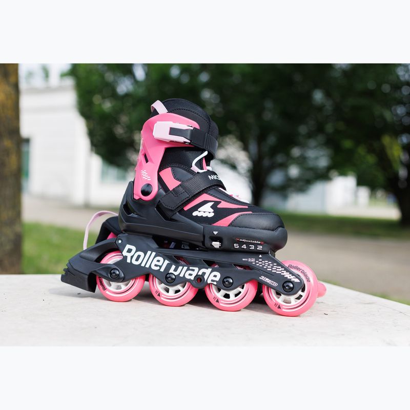 Pattini per bambini con protezioni Rollerblade Microblade Combo Jr black/pink 8