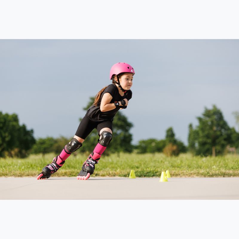Pattini per bambini con protezioni Rollerblade Microblade Combo Jr black/pink 11