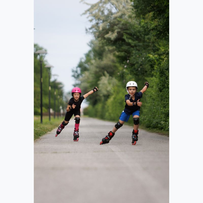 Pattini per bambini con protezioni Rollerblade Microblade Combo Jr black/pink 13