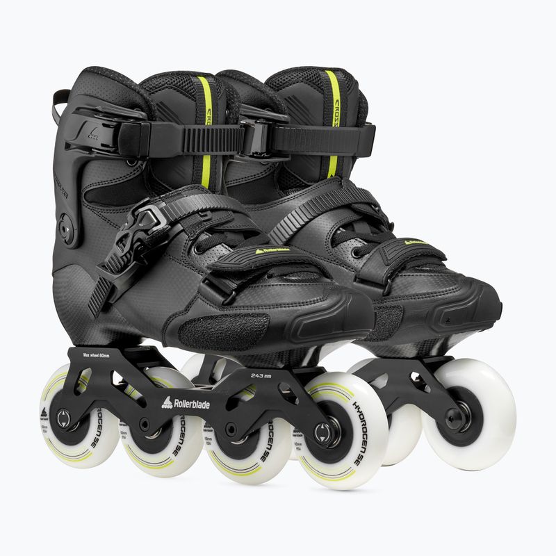 Pattini in linea da uomo Rollerblade Crossfire LX black/lime 4