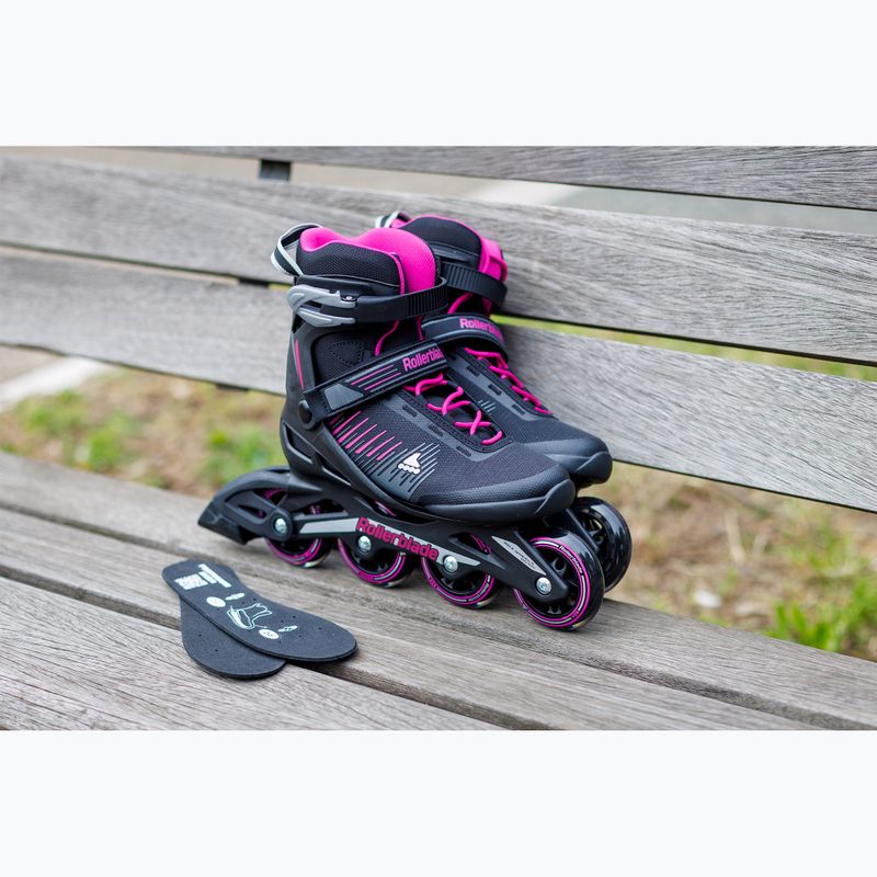 Rollerblade Zetrablade W pattini a rotelle da donna nero/rosa 9
