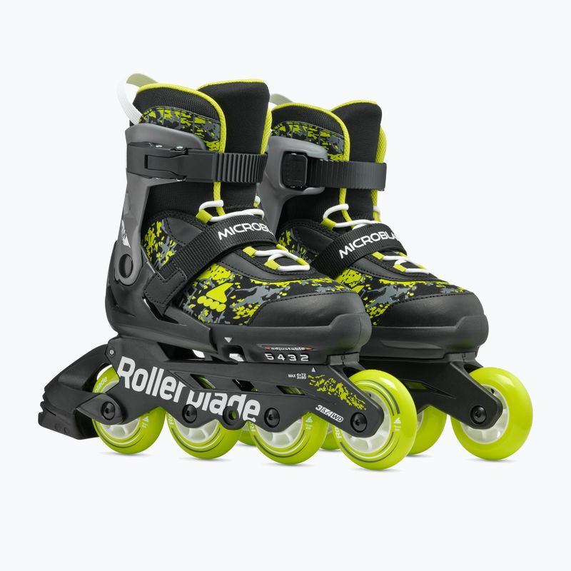 Rollerblade Microblade SL Jr pattini a rotelle per bambini nero/lime 2