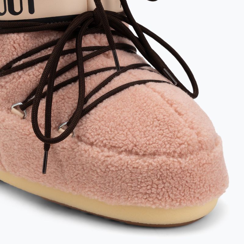 Donna Moon Boot Icon Low Fleece rosa stivali da neve 7