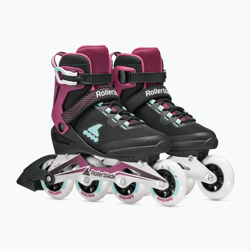 Pattini in linea da donna Rollerblade Macroblade 84 W black/burgundy/ocean green 4
