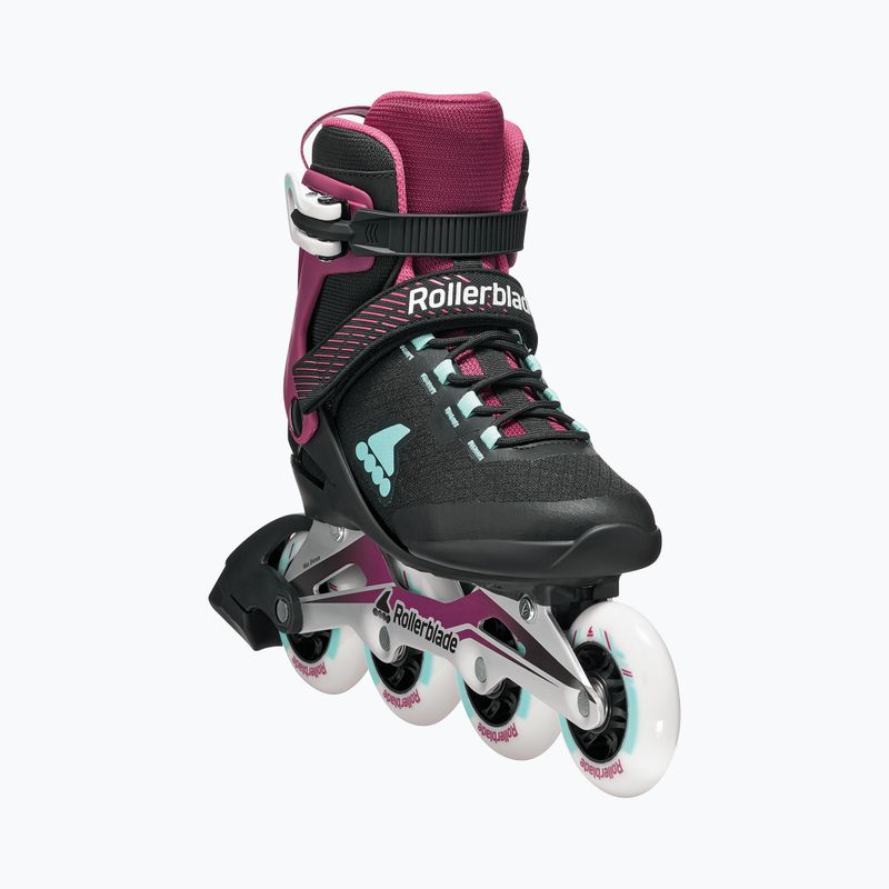 Pattini in linea da donna Rollerblade Macroblade 84 W black/burgundy/ocean green 5