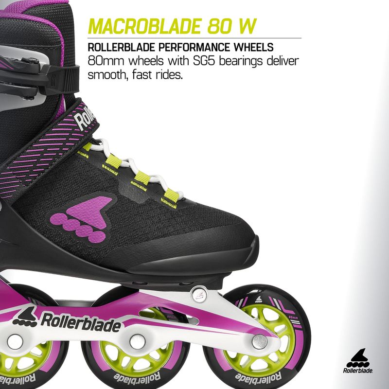 Pattini in linea da donna Rollerblade Macroblade 80 W black/dark fuchsia 8