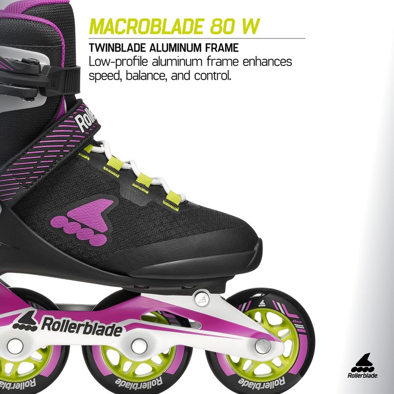 Pattini in linea da donna Rollerblade Macroblade 80 W black/dark fuchsia 9