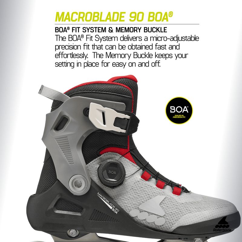 Pattini in linea da uomo Rollerblade Macroblade 90 Boa black/grey/red 10
