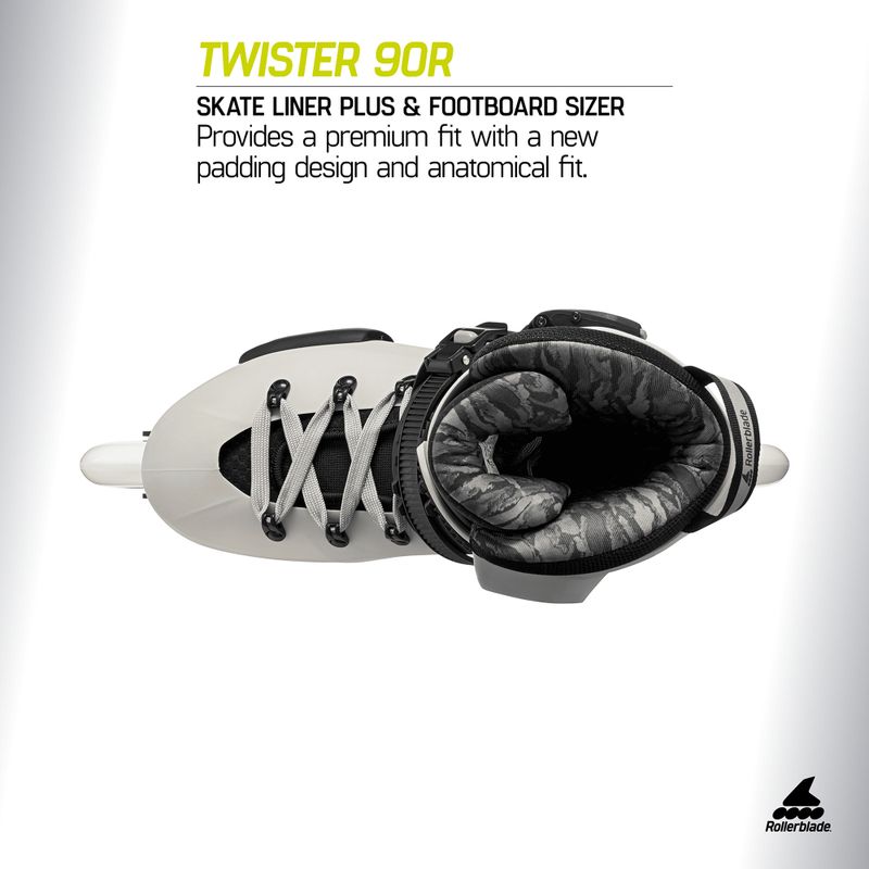 Pattini Rollerblade Twister 90R white smoke/black 10