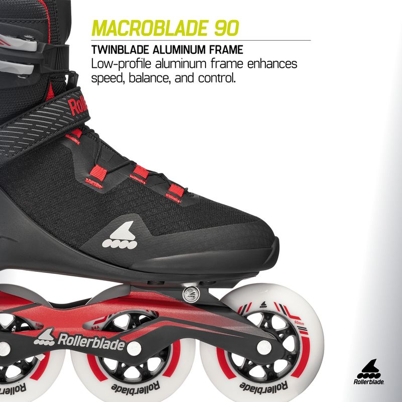 Pattini in linea da uomo Rollerblade Macroblade 90 black/red 9
