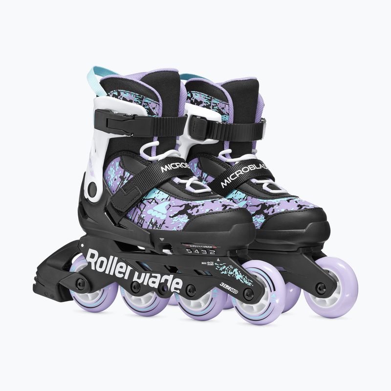 Pattini per bambini Rollerblade Microblade SL Jr black/lavender/light blue 4
