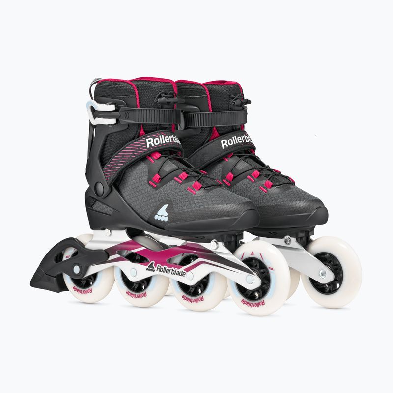 Pattini in linea da donna Rollerblade Macroblade 90 W black/burgundy/ocean green 4