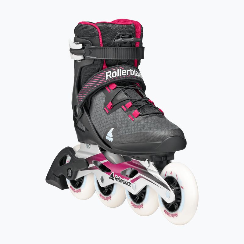 Pattini in linea da donna Rollerblade Macroblade 90 W black/burgundy/ocean green 5