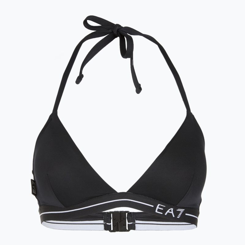 Costume da bagno due pezzi donna EA7 Emporio Armani Logo Tape Bikini Triangle nero 3