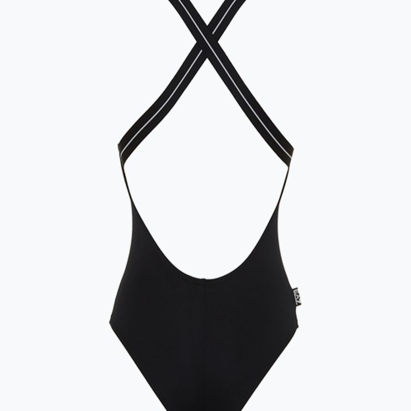 EA7 Emporio Armani Logo Tape Costume da bagno intero nero 2