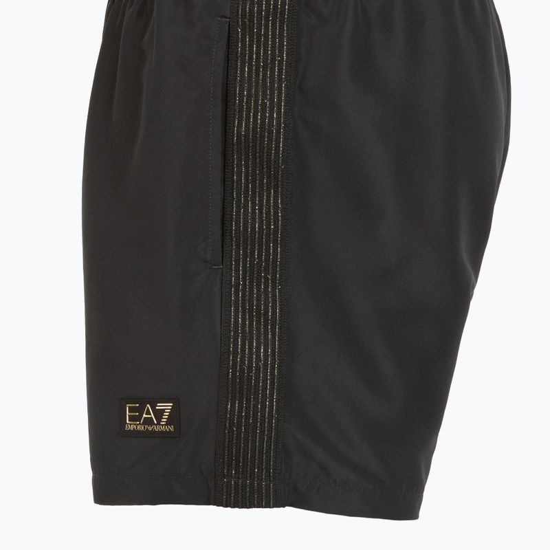 Pantaloncini da bagno EA7 Emporio Armani Gold Label da uomo nero 3