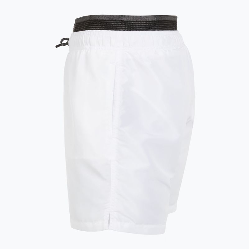 Pantaloncini da bagno EA7 Emporio Armani Logo Tape Boxer uomo bianco 3