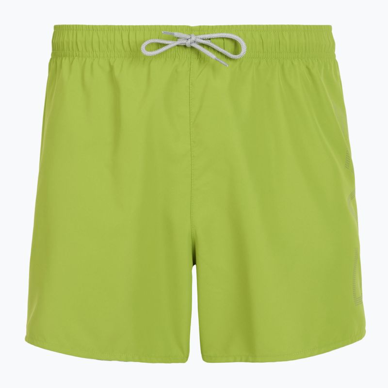 Pantaloncini da bagno EA7 Emporio Armani da uomo con logo oversize titanite / argento