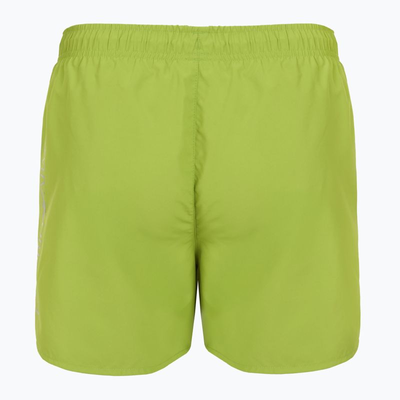 Pantaloncini da bagno EA7 Emporio Armani da uomo con logo oversize titanite / argento 2