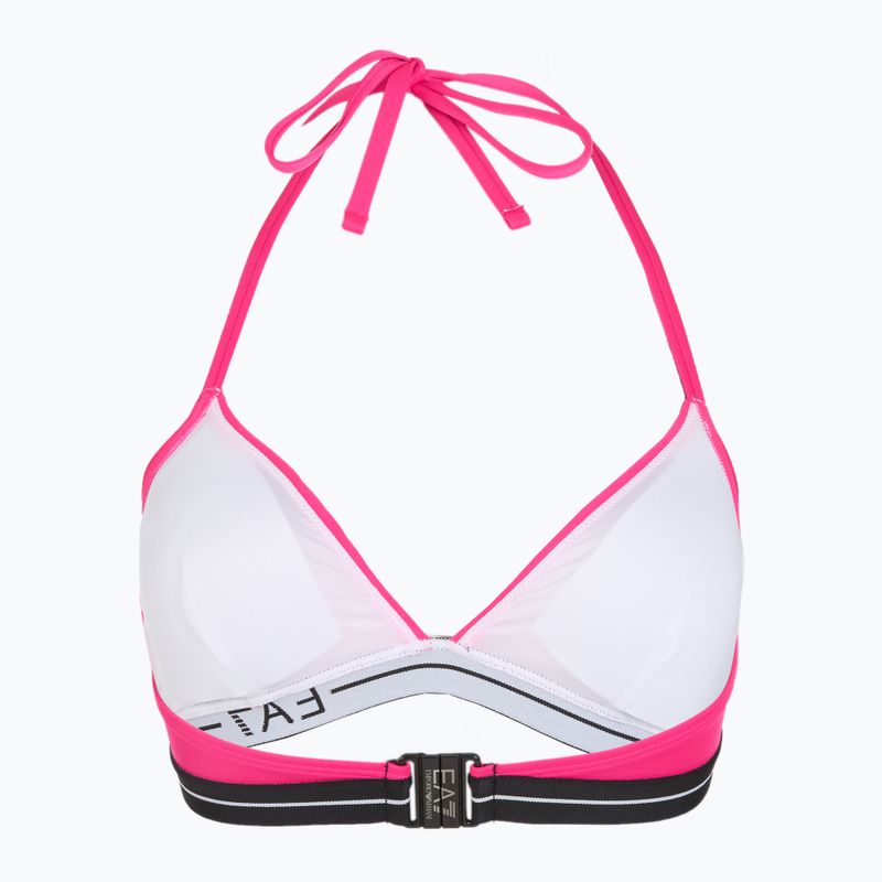Costume da bagno due pezzi donna EA7 Emporio Armani Logo Tape Bikini Triangle rosa neon 4