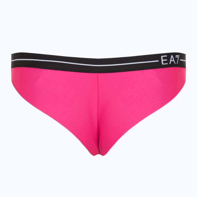 Costume da bagno due pezzi donna EA7 Emporio Armani Logo Tape Bikini Triangle rosa neon 7
