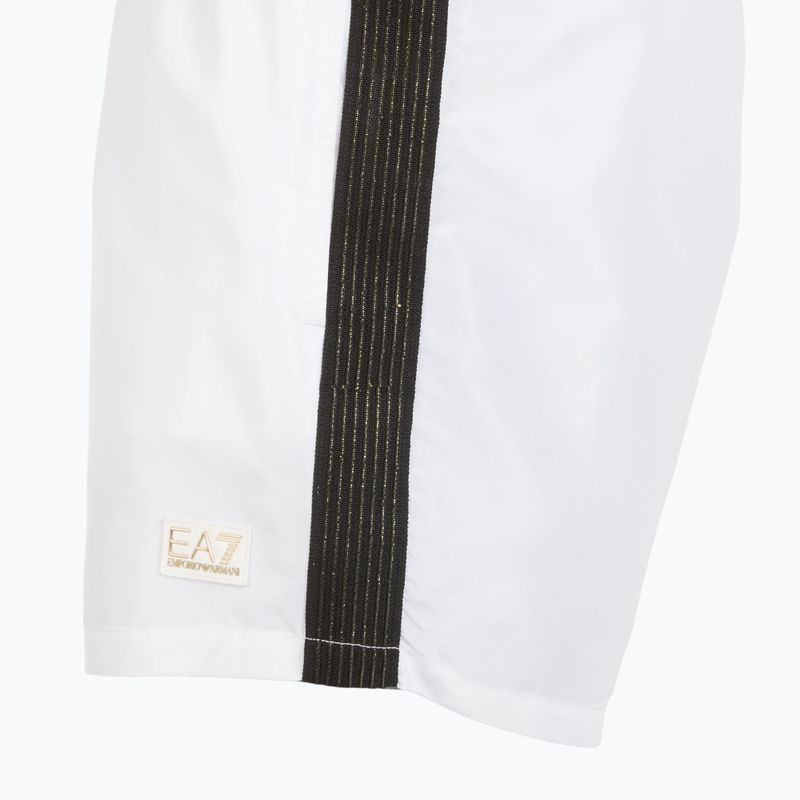 Pantaloncini da bagno EA7 Emporio Armani Gold Label Bianco 3