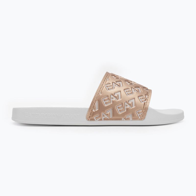 EA7 Emporio Armani Water Sports All Over bianco / oro rosa infradito 2