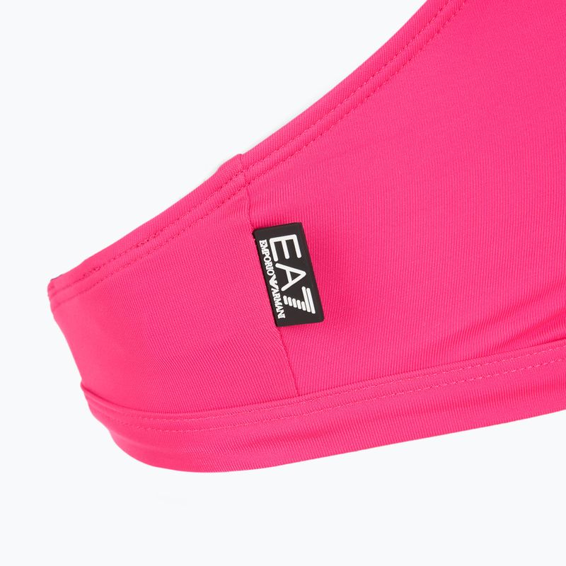 Costume da bagno due pezzi donna EA7 Emporio Armani Logo Tape Bikini Top rosa neon 5