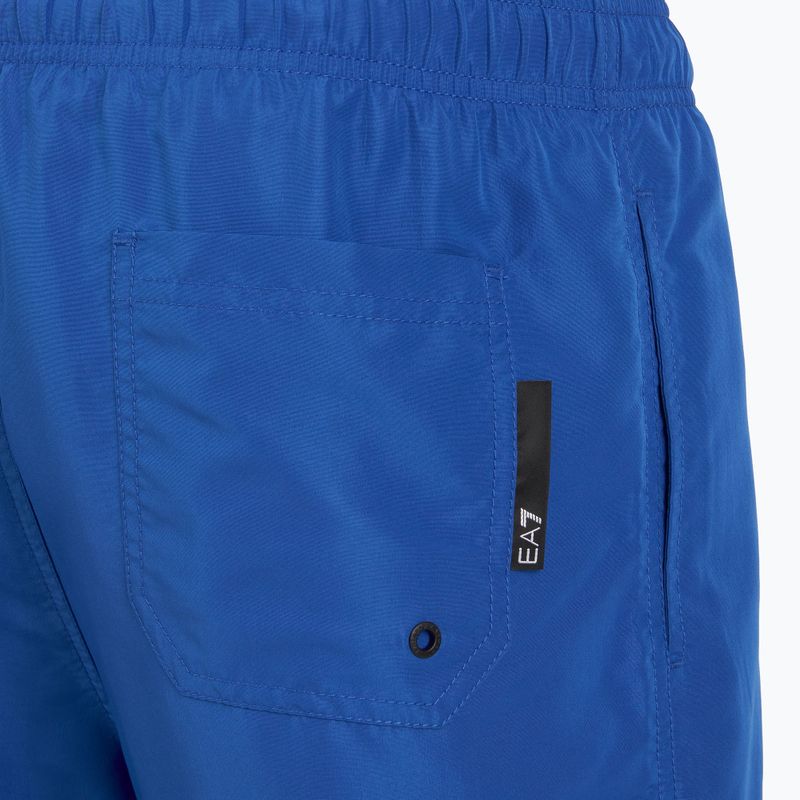 Pantaloncini da bagno da uomo EA7 Emporio Armani Logo Tape Boxer mare turchese 4