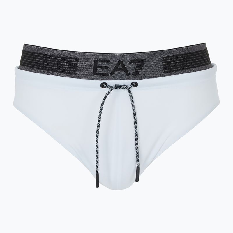 Slip da bagno uomo EA7 Emporio Armani Logo Tape bianco
