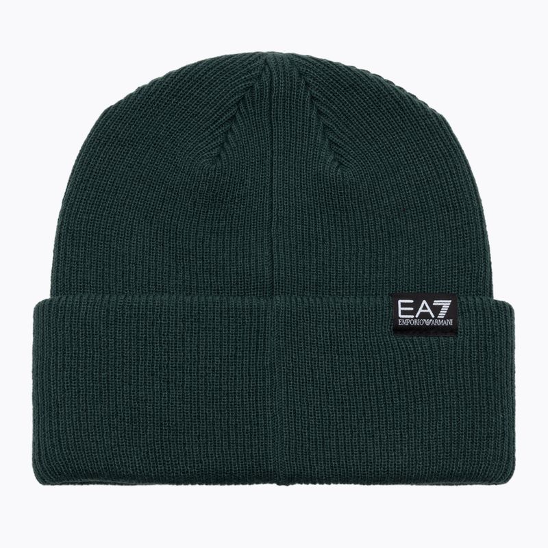Cappello invernale EA7 Emporio Armani Mountain Logo Series Big Beanie silver pine 2