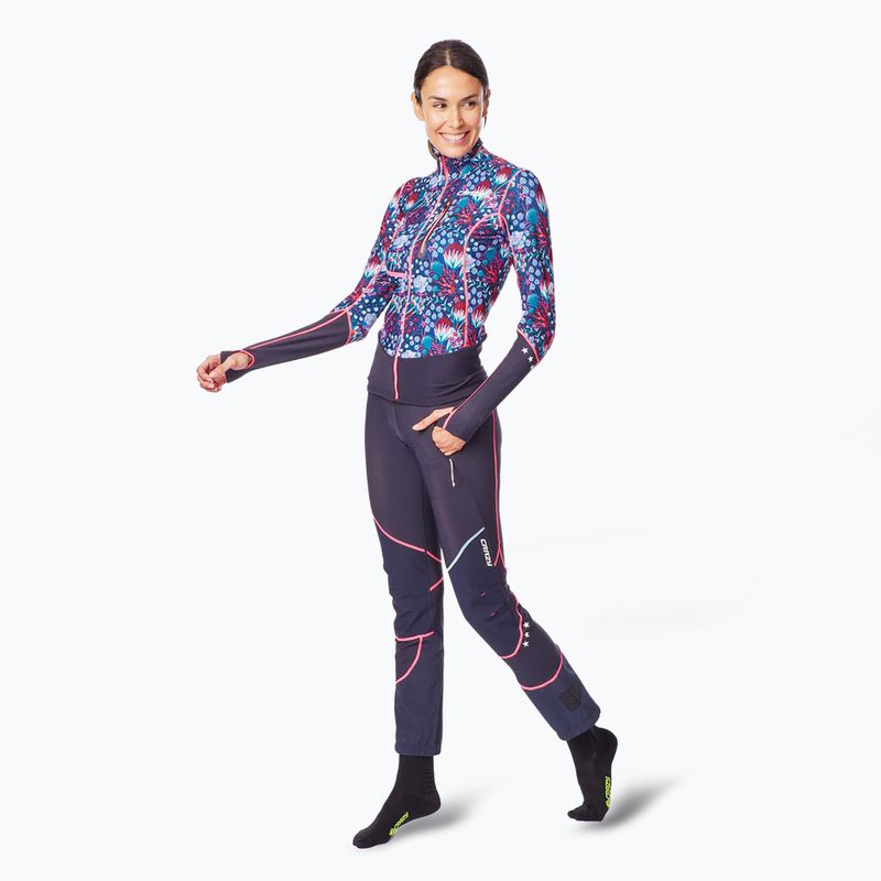 Felpa donna Crazy Oxygen stampata leila blu 3
